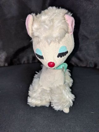 6.  5” Vintage 1960’s Dream Pets White Llama Plushie With Tag