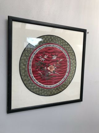 Vintage Japanese Oriental Bird Painted Silk Picture Art Print 2