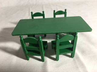 Calico Critters/sylvanian Families Vintage Dining Room Table And Chairs