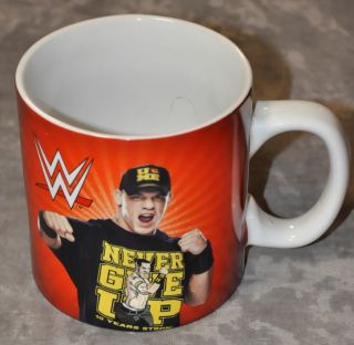 Wwe John Cena Picture Logo Coffee Tea Mug 4.  25 " Large 16 Oz.