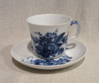 Royal Copenhagen Blue Flowers Demitasse Cup And Saucer 1546
