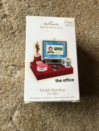 Hallmark Keepsake The Office World’s Best Boss Christmas Ornament Michael Scott