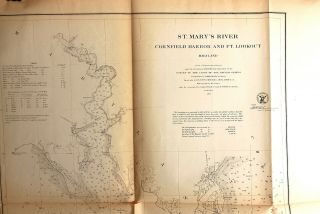 1859 Coastal Survey Map – St Mary’s River Cornfield Harbor – Maryland