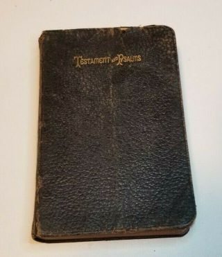 Antique 1899 Testament American Bible Society Pocket Bible