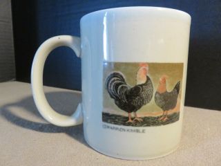 Vintage Warren Kimble American Folk Art Otagiri Chicken - Rooster - Hen Coffee Cup 2