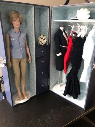 Franklin Princess Diana Vinyl Doll And Complete Wardrobe Set