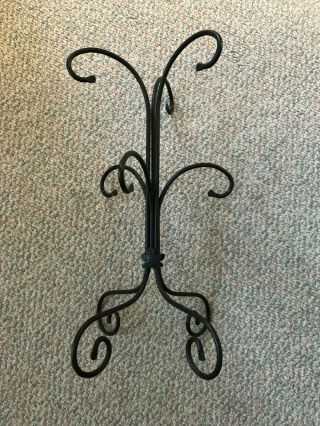 Longaberger Wrought Iron Coffee Cup Mug Tree 6 Cup Rack Stand Holder
