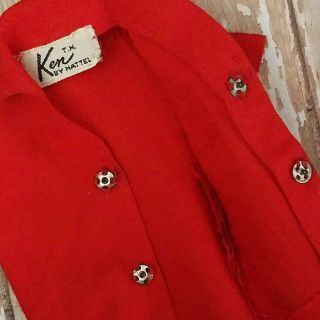 Vintage Barbie KEN 1403 GOING BOWLING Red Short Sleeved Shirt 1964 or PAK 1962 3