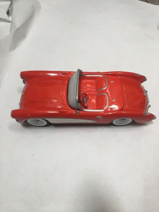 1956 Red Chevrolet Convertible Corvette Car 18 " X 7 " Cookie Jar By Enesco 480150