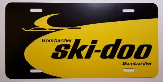 Vintage Ski Doo Dealer Sign Snowmobile Logo Novelty License Plate