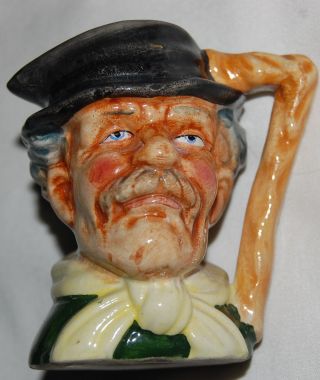 Vintage Antique Car Driver Character Mug Toby Jug Style Coffee Cup Painted Scarf