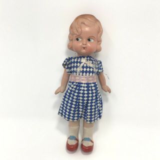 Vintage Porcelain Kewpie Baby Doll Made In Japan 7 Inch Jointed Arms