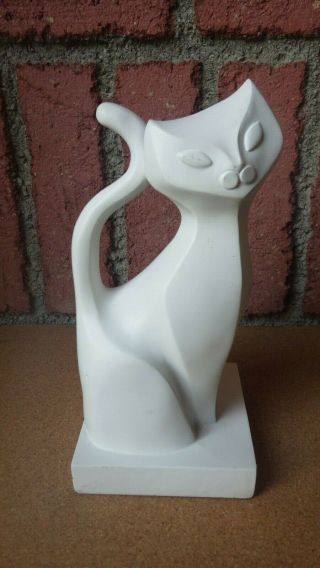 Single Jonathan Adler White Ceramic Siamese Kitty Cat Bookend Barnes And Noble