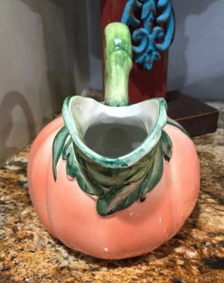 Pumpkin Ceramic Pitcher Made In Italy For Lord And Taylor 9203 2