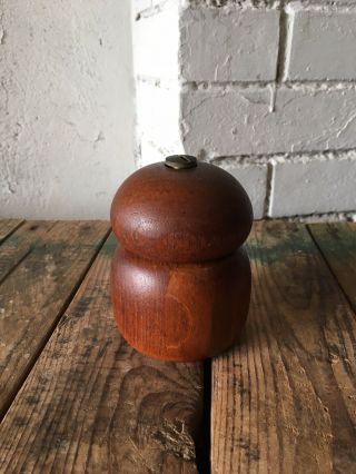 Vintage Teak Wood Denmark Mid Century Modern Peppermill Grinder