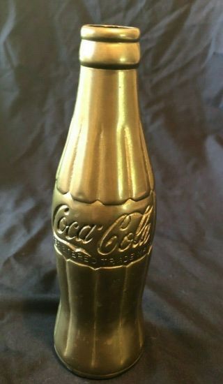Vintage / Antique Brass Coca - Cola Bottle 6.  75 " Tall