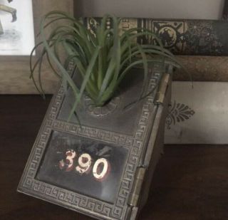Salvaged VINTAGE Brass US POST OFFICE BOX DOOR,  MADE BY Yale Number 390 2