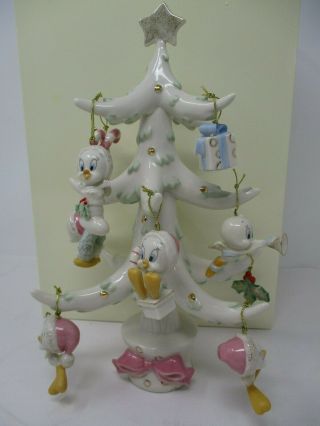 Lenox Fine Ivory Looney Tunes The Tweety Christmas Tree 2005 With 8 Ornaments