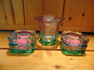 Partylite Set Of 3 Mardi Gras Tealight Candle Holders