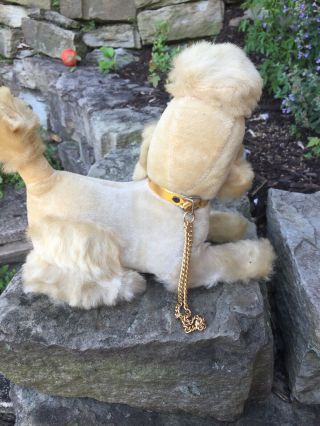 Vintage 1950 - 1960 Straw Stuffed Poodle Dog Toy with Radio in Belly 5