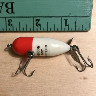Vintage Heddon Tiny Torpedo Fishing Lure Red Head Crankbait 3