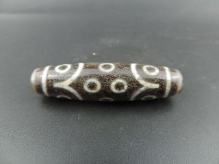 58 15mm Antique 15 Eyes Tibetan Old Agate Dzi Bead For Pendant Tibet Gzi Beads A