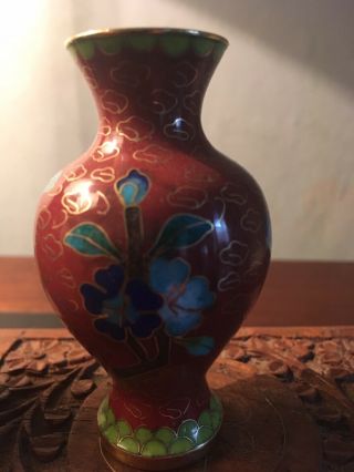 Cloissone Enamel Mini Vase Trio 3