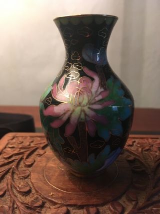 Cloissone Enamel Mini Vase Trio 4