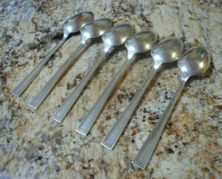 National Silver Co 1946 Cavalcade 6 Tablespoons Serving Spoons 8 