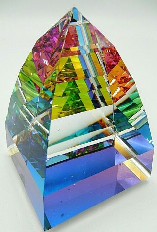 Swarovski Crystal Pyramid Paperweight 2.  75 "