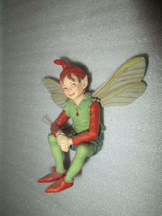Cicely Mary Barker Flower Fairy Boy Ornament 2000 Red/green 4 " Tall Gentle Use