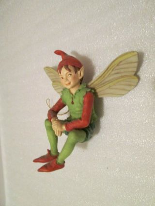 Cicely Mary Barker Flower Fairy Boy Ornament 2000 Red/Green 4 