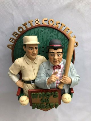 Multi 4 " Abbott & Costello Whos On First W Sound Ornament Figurine