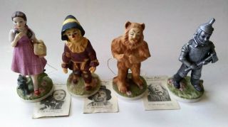 1974 Wizard Of Oz Seymour Mann (4) Figurines Dorothy Scarecrow Tin Man Lion