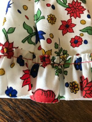 Vintage Barbie Floral 2 Pc Outfit Skirt Jacket Flower Red Blue Clothes Handmade 2