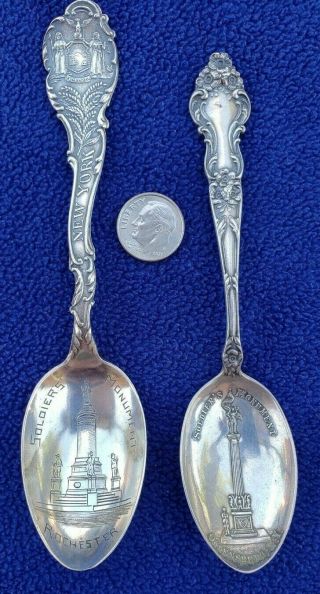 2 Sterling Silver Marked Soldier 