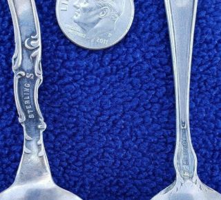 2 Sterling Silver Marked Soldier ' s Monument Antique Spoons 4