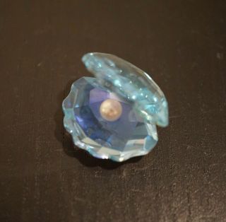 Swarovski Shell With Pearl,  Light Blue Figurine 3