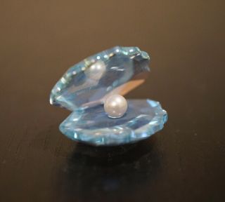Swarovski Shell With Pearl,  Light Blue Figurine 7