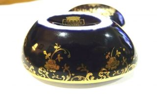 Limoges Castel France Small Egg Shaped Trinket Box – Cobalt Blue w/ Gold Trim 4
