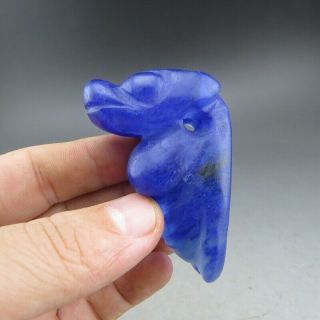 Chinese Jade,  Natural Blue Crystal,  Hongshan Culture,  Apollo,  Pendant T205