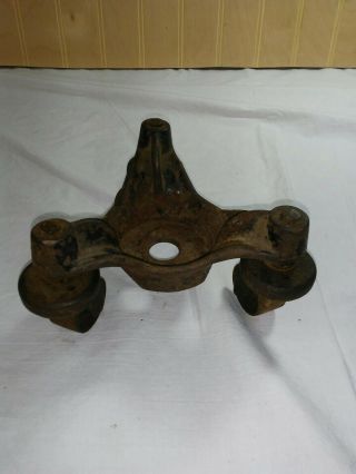 Antique Vtg Cast Iron Wheel Stove Casters Furniture Piano Dolly Barn