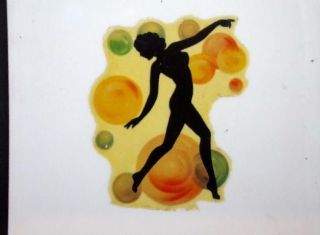 Vintage Art Deco Silhouette Tile Sexy Women w/Bubbles - Wall or Stand 3 of 6 2