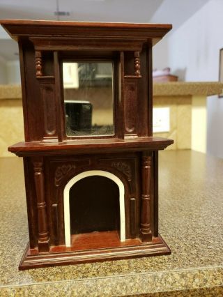 Victorian Fireplace W/ Mirror 1:12 " Scale