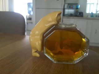 Avon Decanter Cat On Fish Bowl Curious Kitty 1979 2.  5 Oz Here 