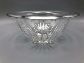 Vintage Hazel Atlas Clear Glass Mixing Bowl Starburst Pattern Square 1930 