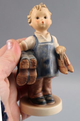 Small Vintage 1960s Boots Young Boy Hummel Porcelain Figurine,  Nr