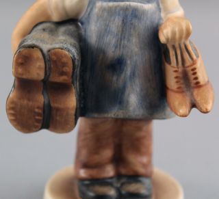 Small Vintage 1960s Boots Young Boy Hummel Porcelain Figurine,  NR 6