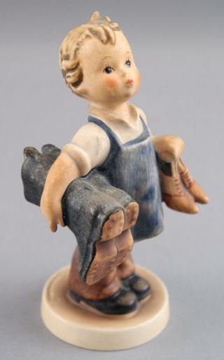 Small Vintage 1960s Boots Young Boy Hummel Porcelain Figurine,  NR 8