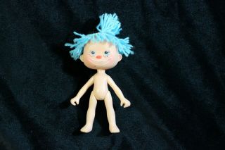 Vintage 80s Creepy Haunted Scary Clown 5 " Plastic Doll Unknown Origin - Yarn Hair